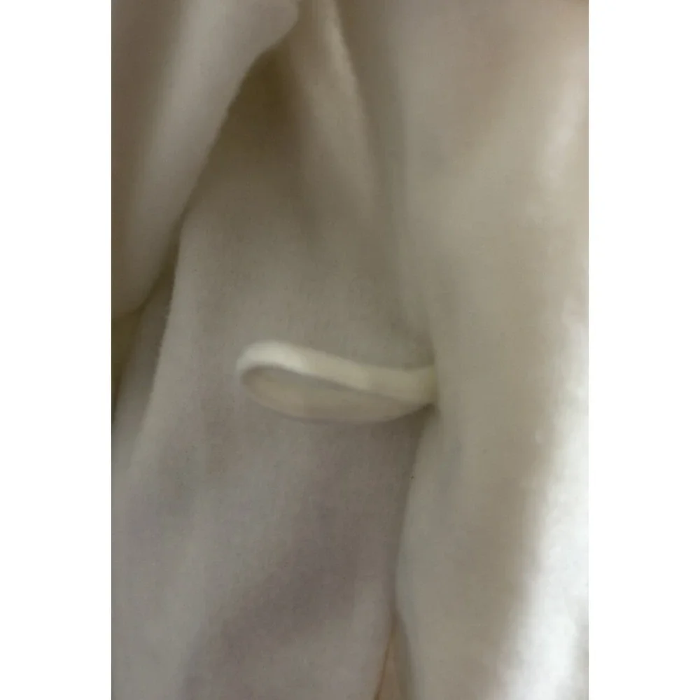 Erika Taylor Intimates Robe Womens Petite L PL Fleece Embroidered Satin **READ